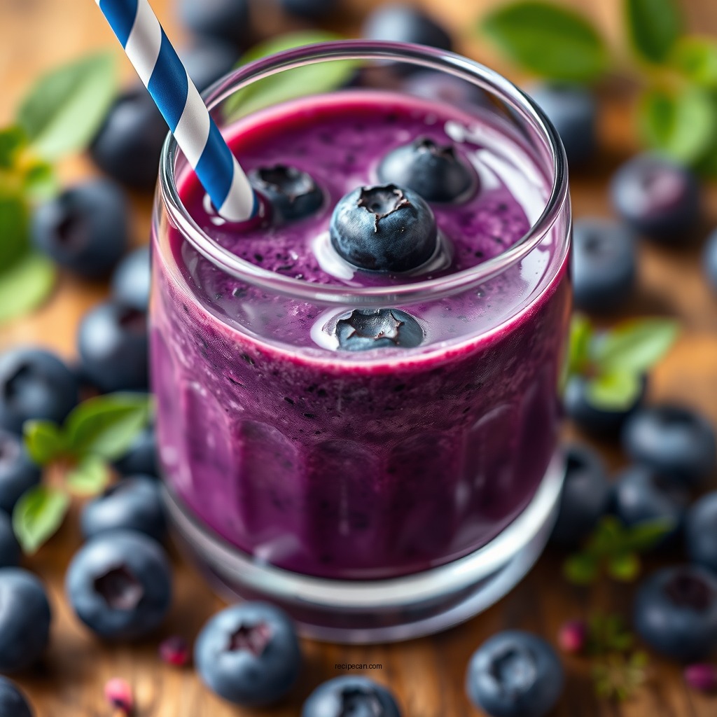 Nutritional Benefits of Blueberries - recipe for a blueberry smoothie