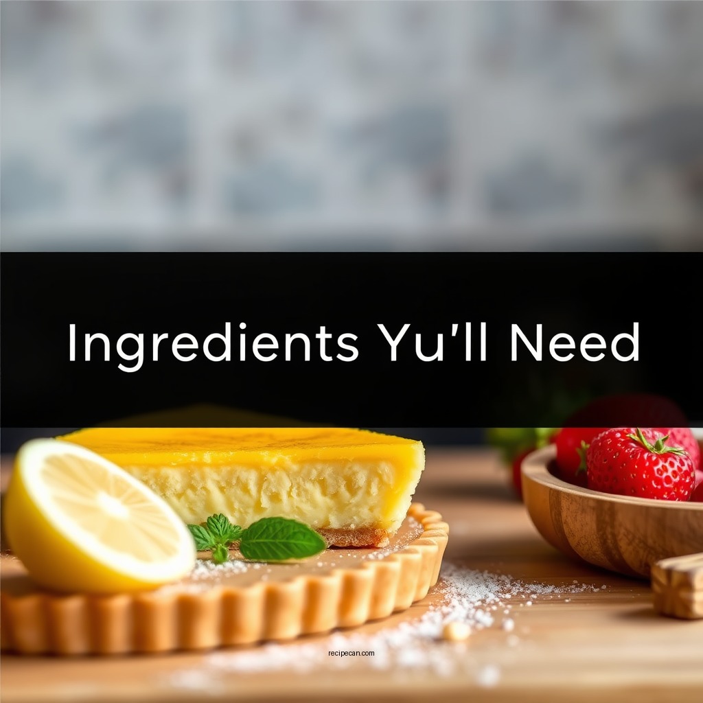 Ingredients You'll Need - recipe for a custard tart