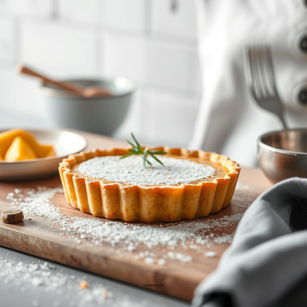 Preparing the Tart Crust - recipe for a custard tart