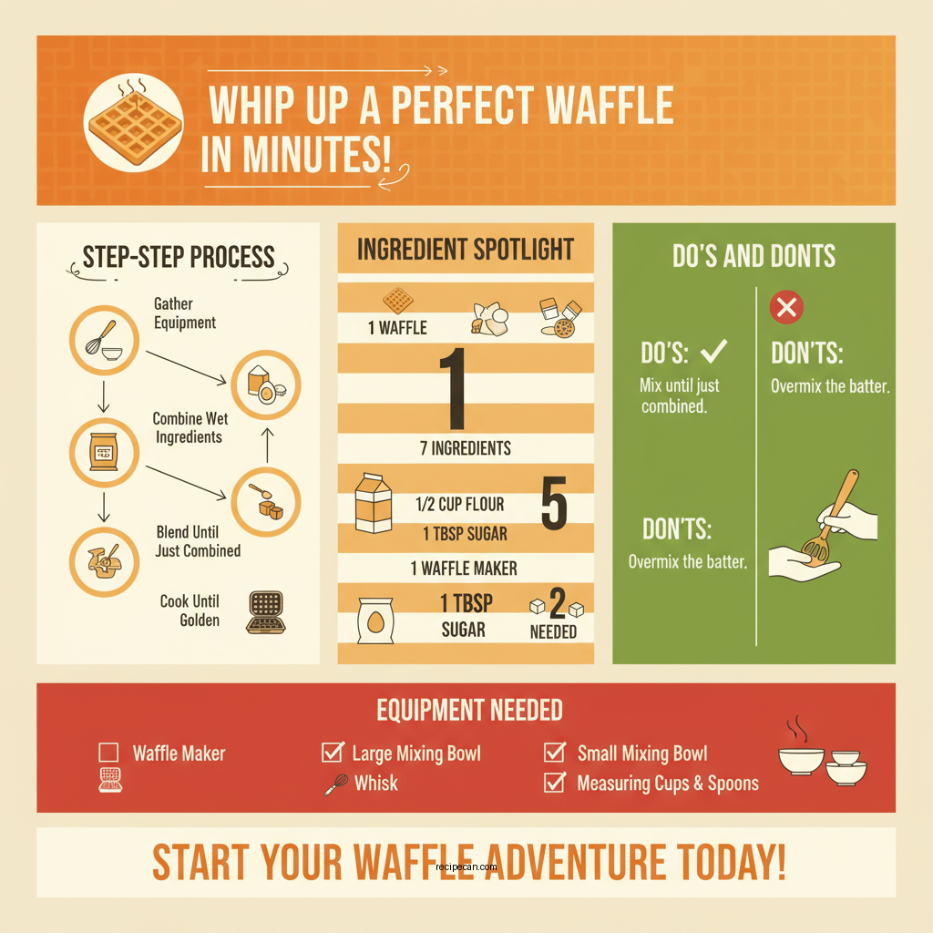 recipe for a single waffle - Data Infographic and Statistics
