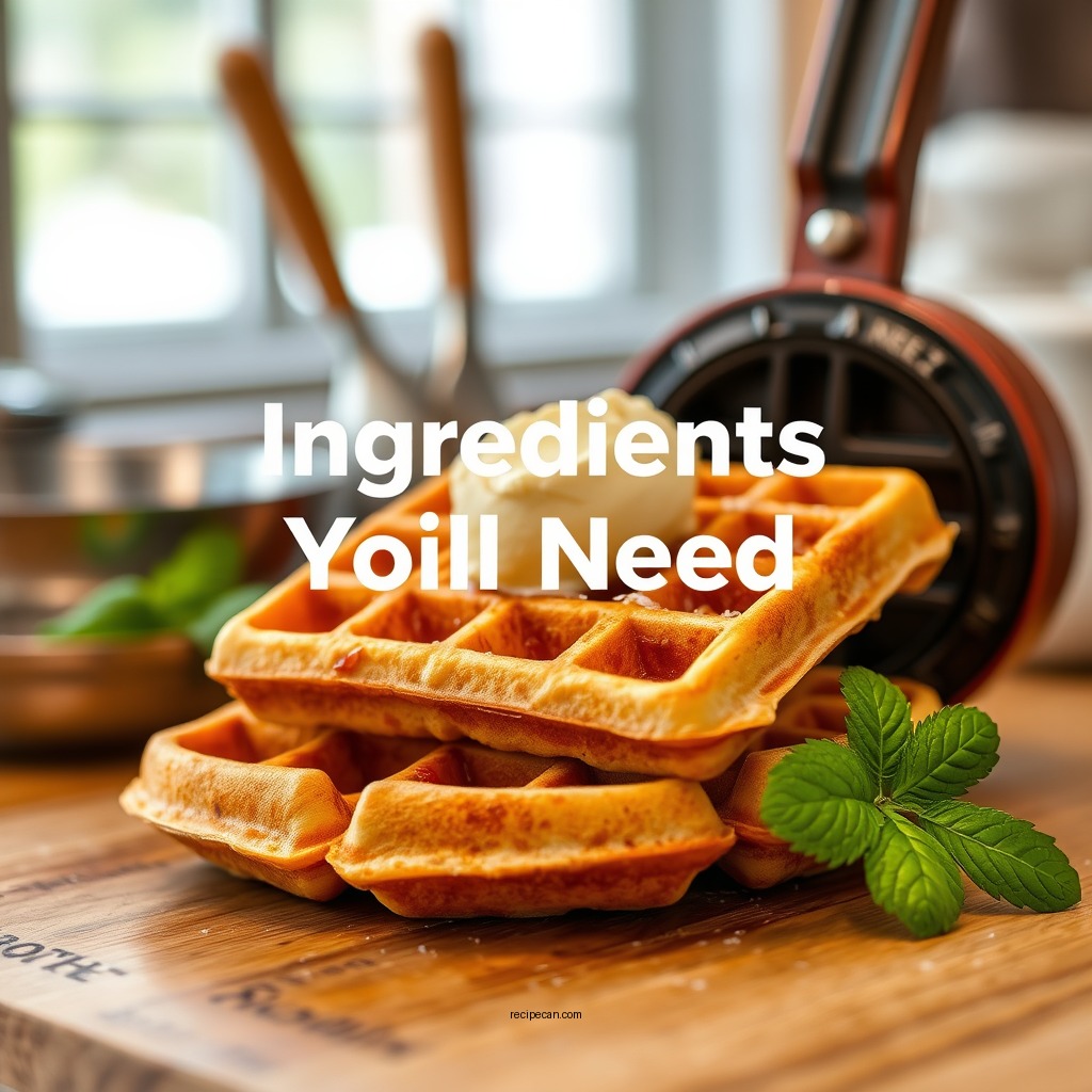 Ingredients You Will Need - recipe for a single waffle