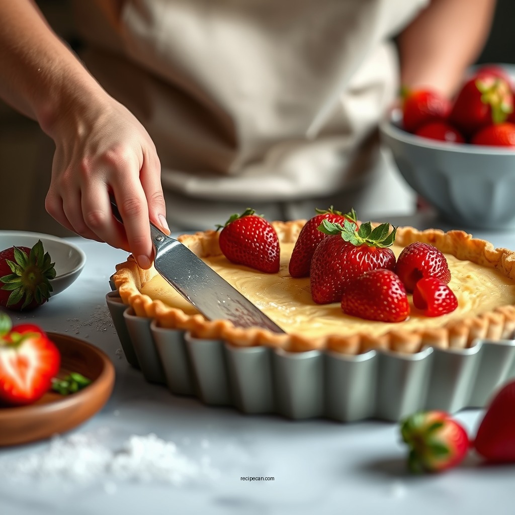 Preparing the Tart Crust - recipe for a strawberry tart