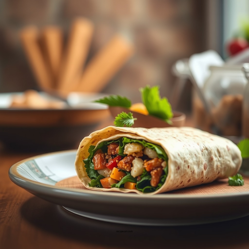 Adding Protein to Your Wrap - recipe for a wrap
