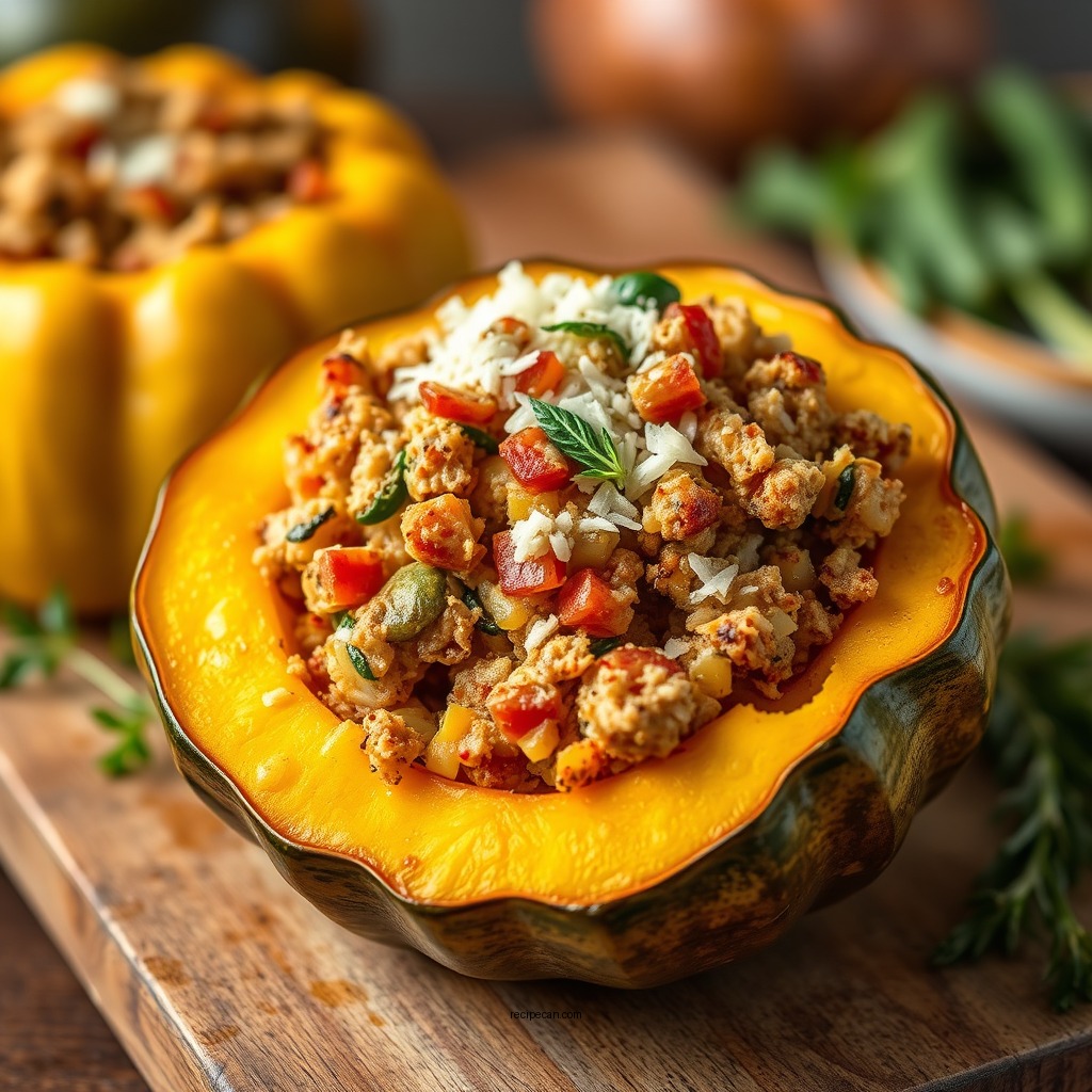 Stuffed Acorn Squash - recipe for acorn squash