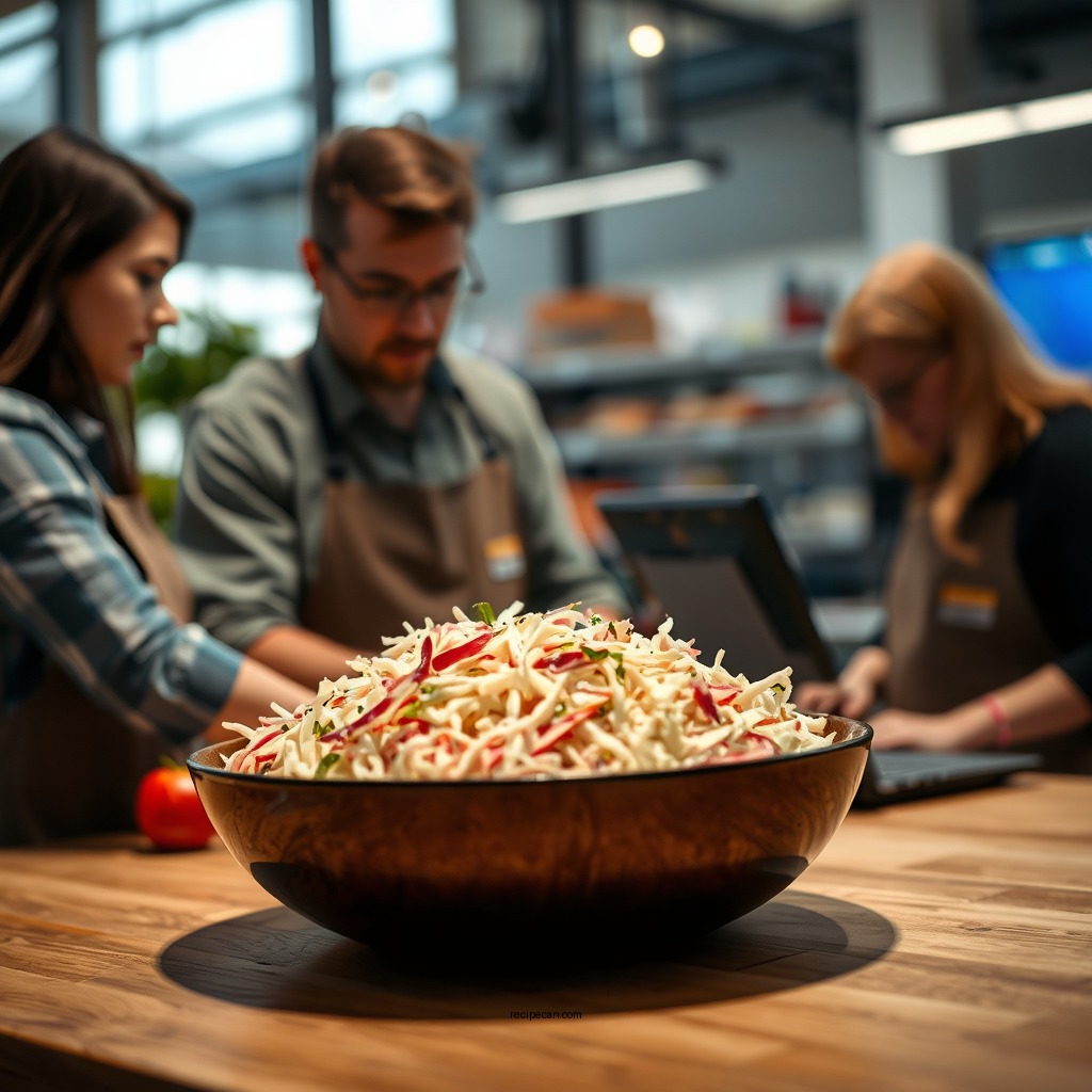 Preparing the Base - recipe for apple coleslaw