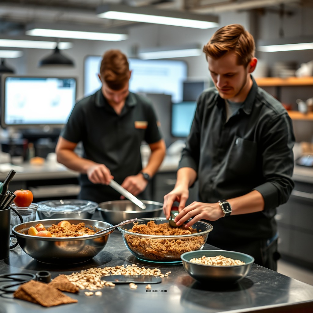 Preparing the Apple Filling - recipe for apple crisp with oats