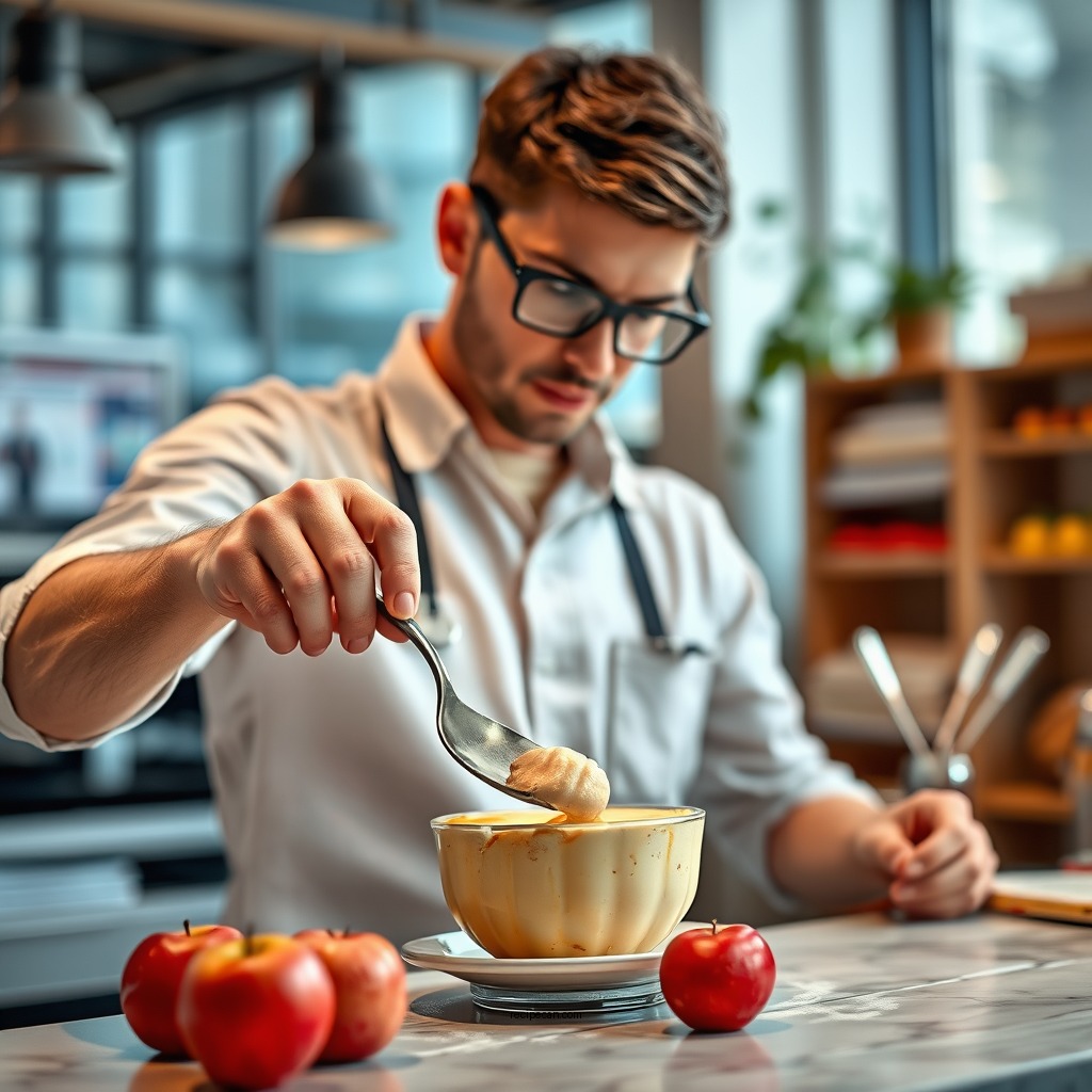 Preparation Steps - recipe for apple custard