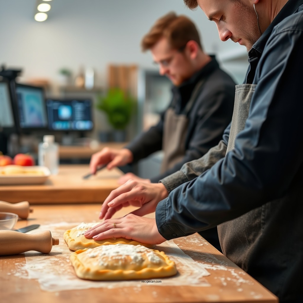 Preparing the Puff Pastry - recipe for apple tart using puff pastry