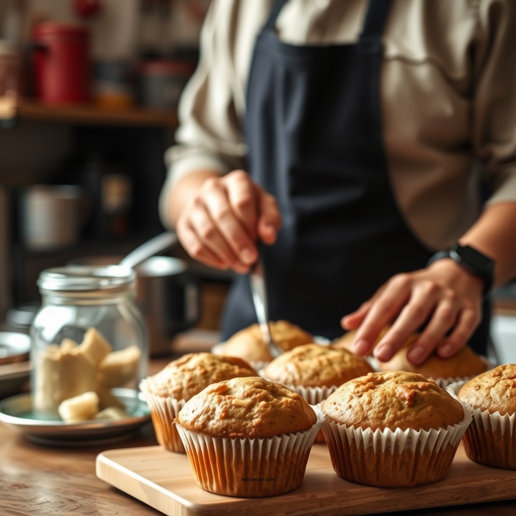 Preparation Steps - recipe for banana muffins