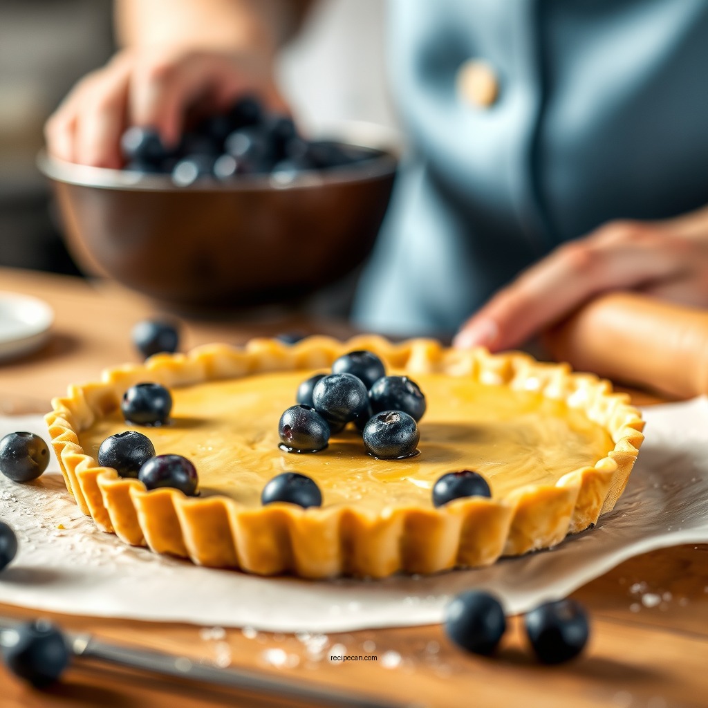 Preparing the Tart Crust - recipe for blueberry tarts