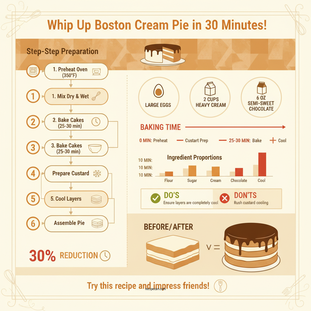 recipe for boston cream pie - Data Infographic and Statistics