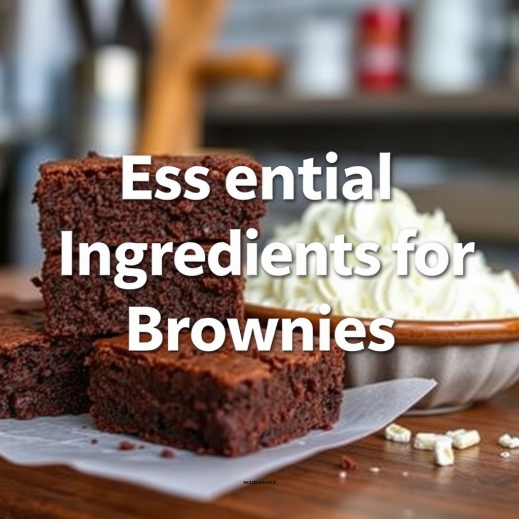 Essential Ingredients for Brownies - recipe for brownies from scratch