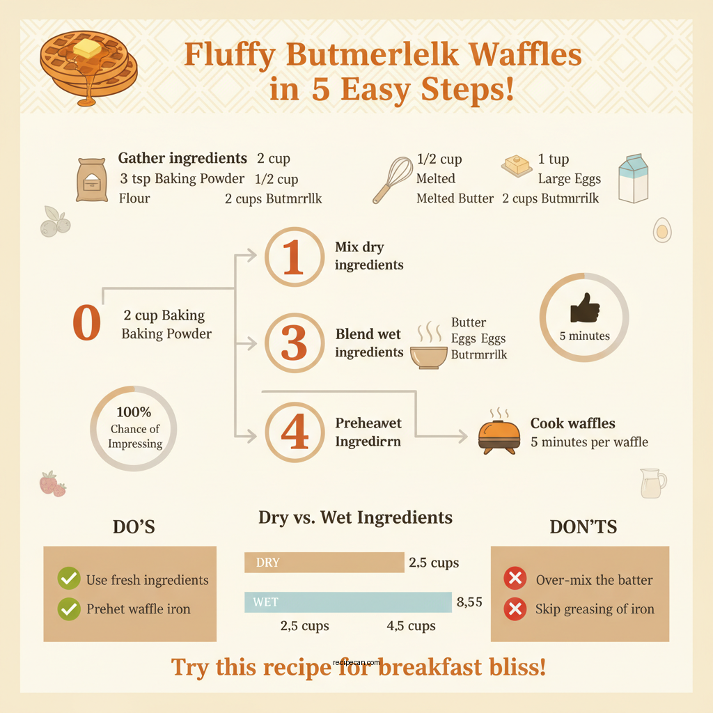 recipe for buttermilk waffles - Data Infographic and Statistics
