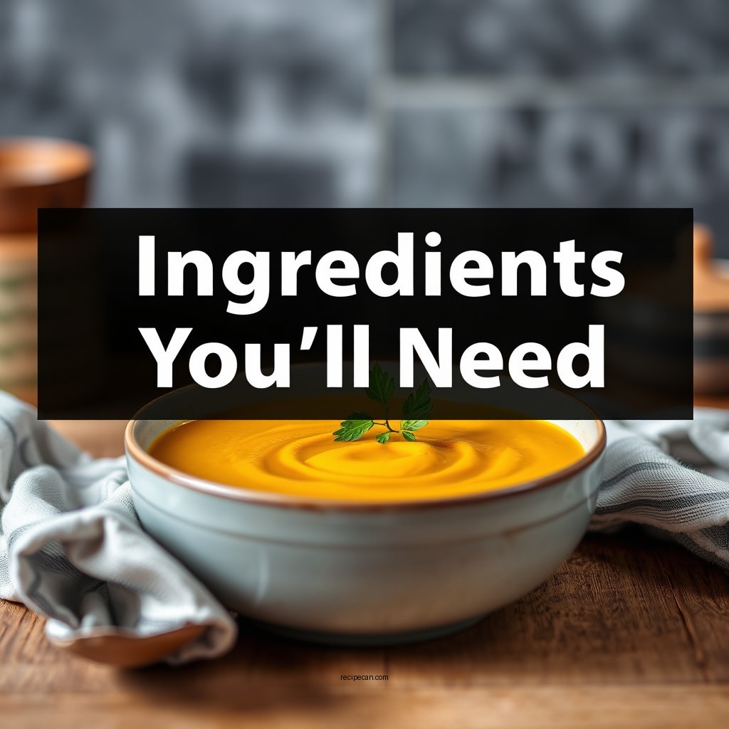 Ingredients You'll Need - recipe for butternut squash soup