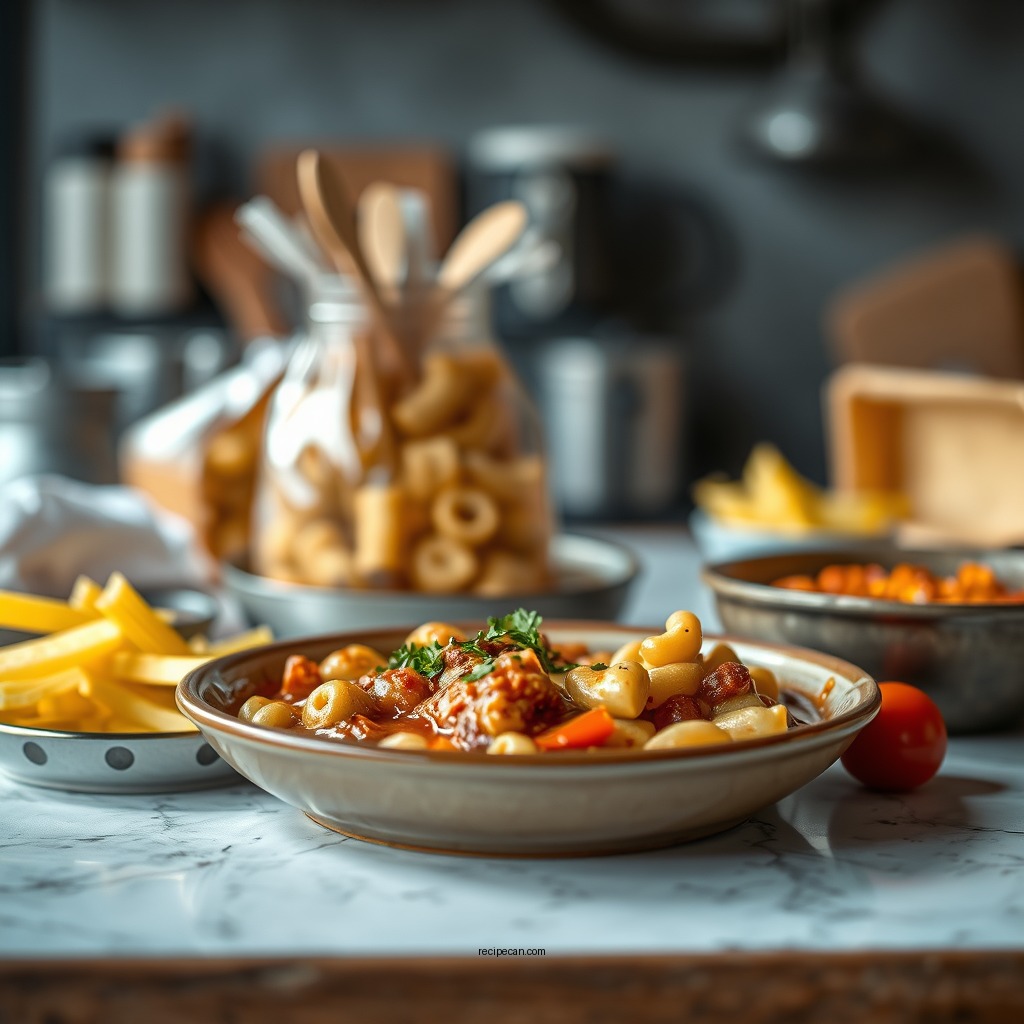 Ingredients You'll Need - recipe for cheeseburger macaroni soup