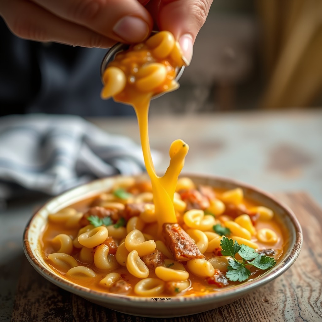Making the Soup Base - recipe for cheeseburger macaroni soup