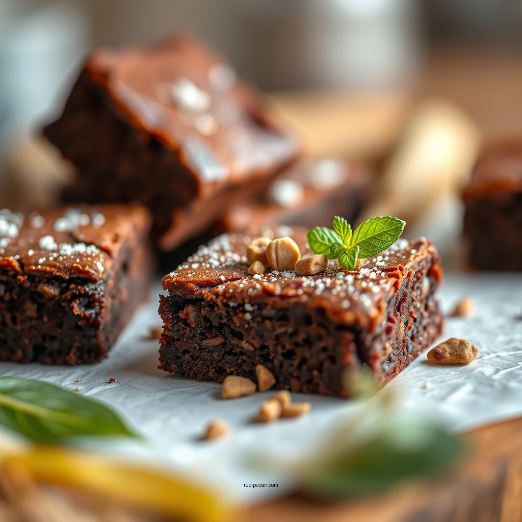 Combining Ingredients - recipe for chocolate brownies with cocoa