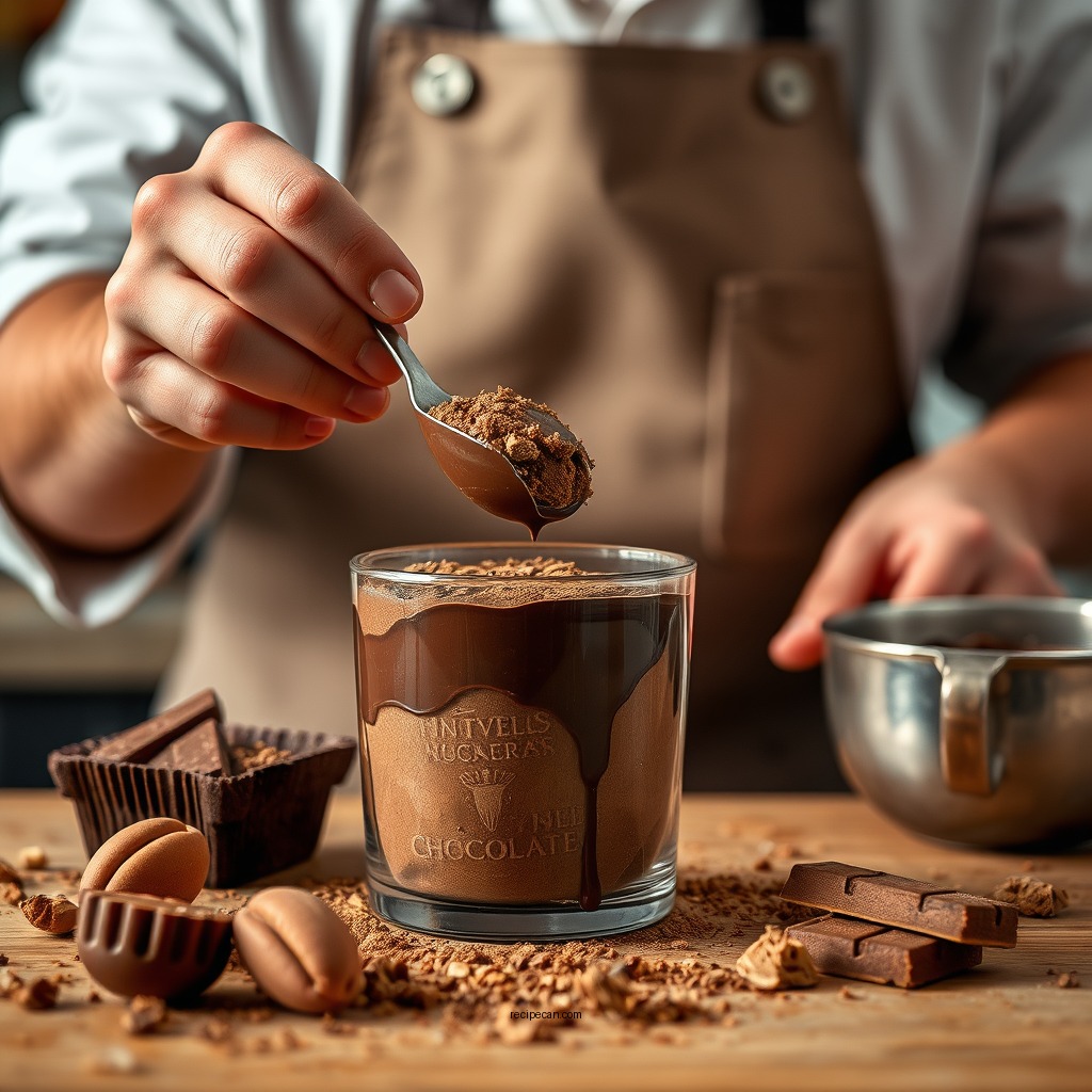 Preparing the Chocolate - recipe for chocolate mousse easy