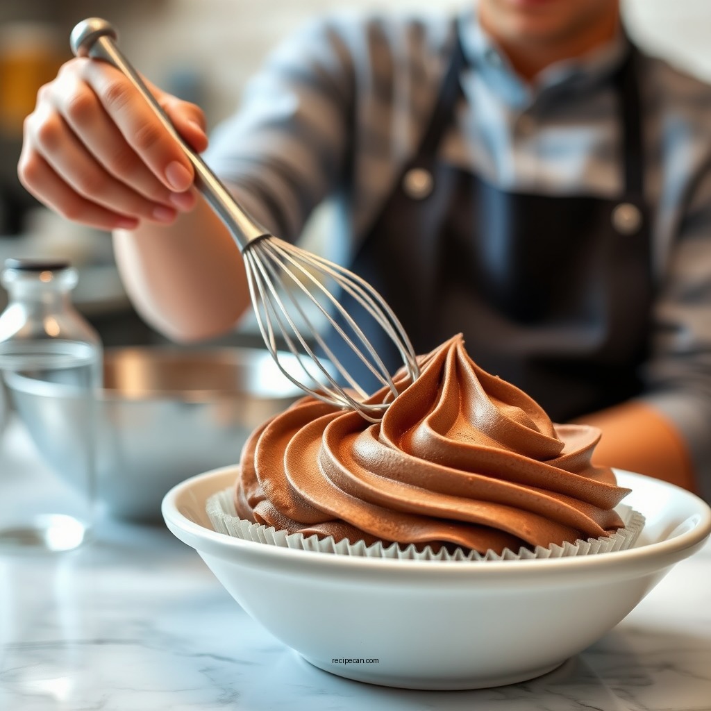 Step-by-Step Preparation - recipe for chocolate mousse frosting