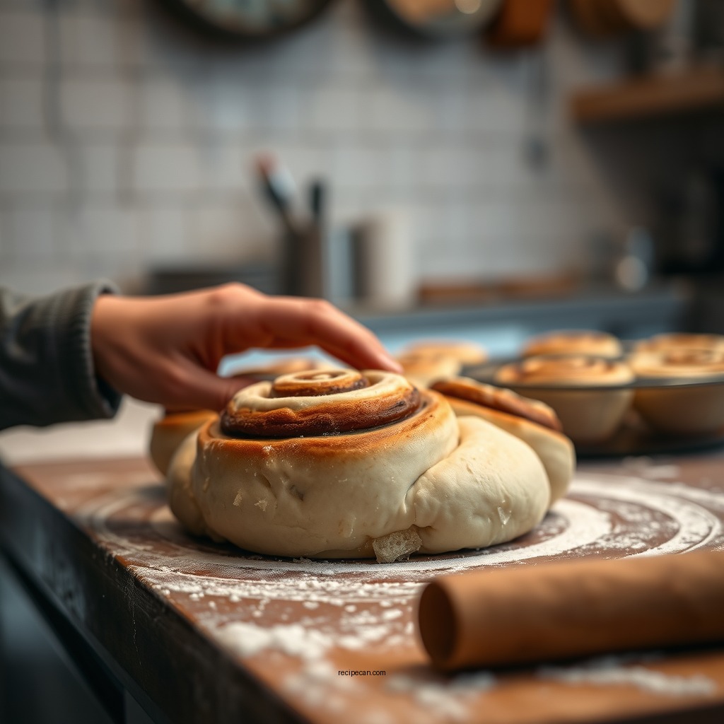 Preparing the Dough - recipe for cinnamon rolls