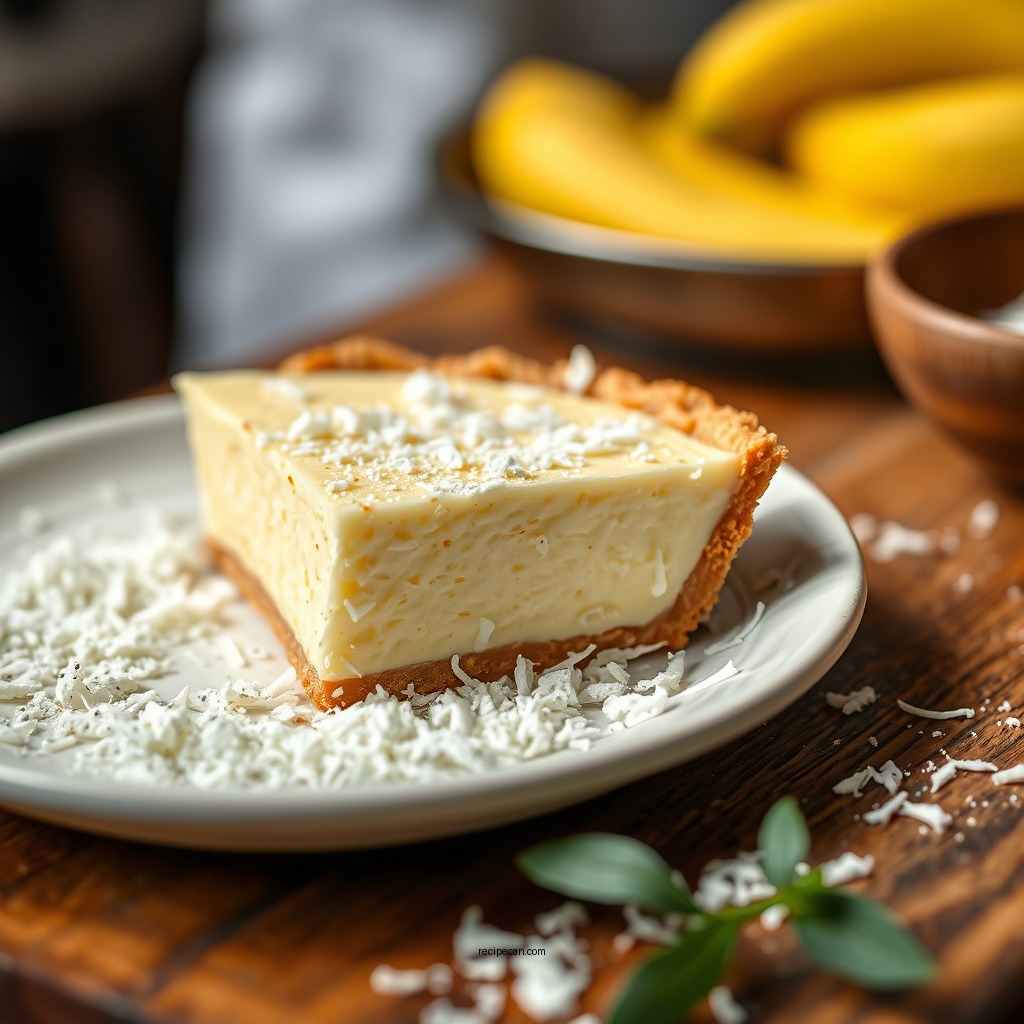 Making the Coconut Custard Filling - recipe for coconut custard pie