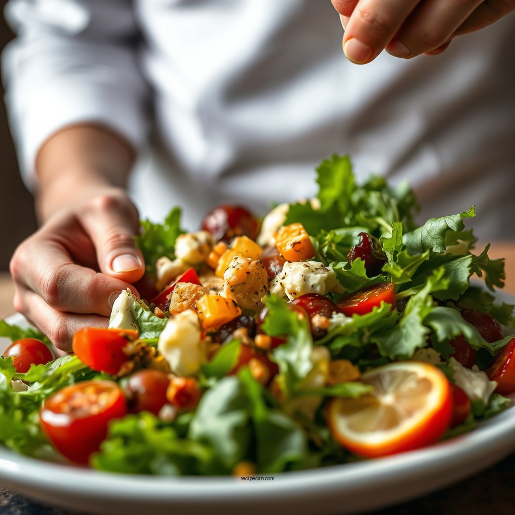 Making the Dressing - recipe for copper penny salad