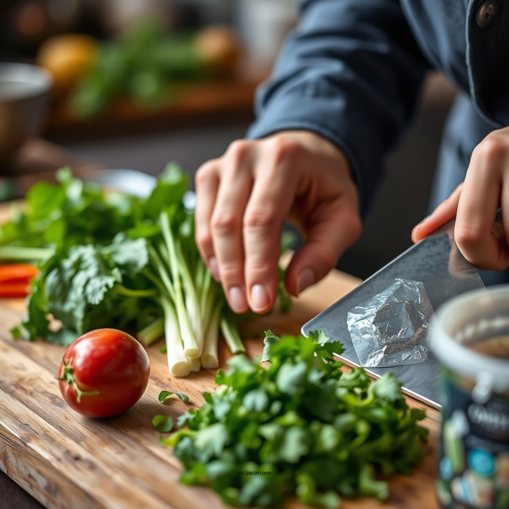 Chopping the Vegetables - recipe for costco quinoa salad