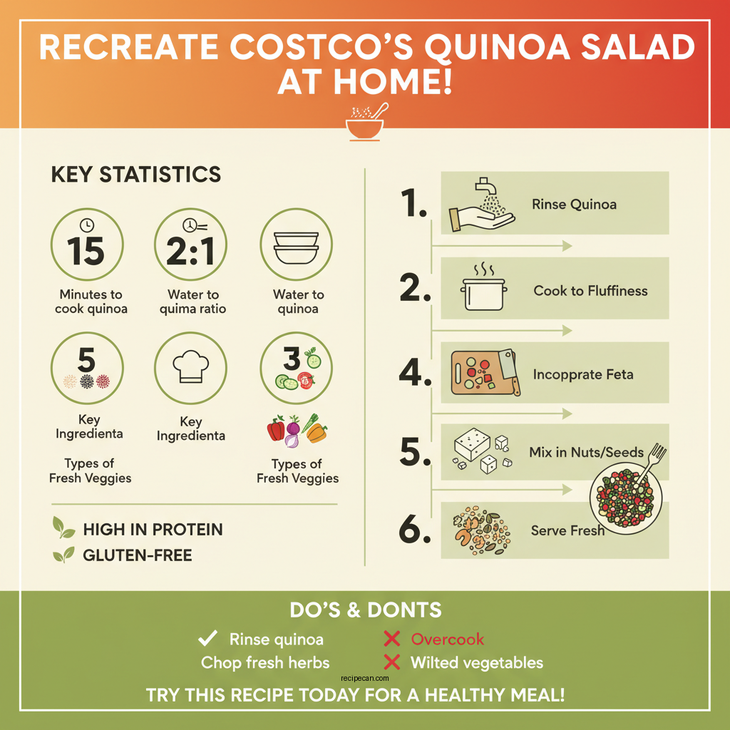recipe for costco quinoa salad - Data Infographic and Statistics