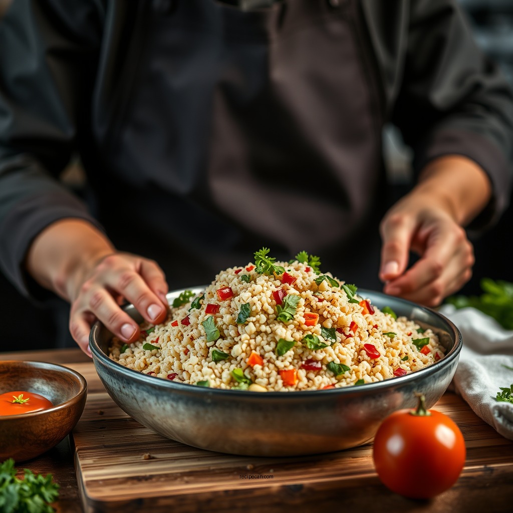 Preparing the Quinoa - recipe for costco quinoa salad