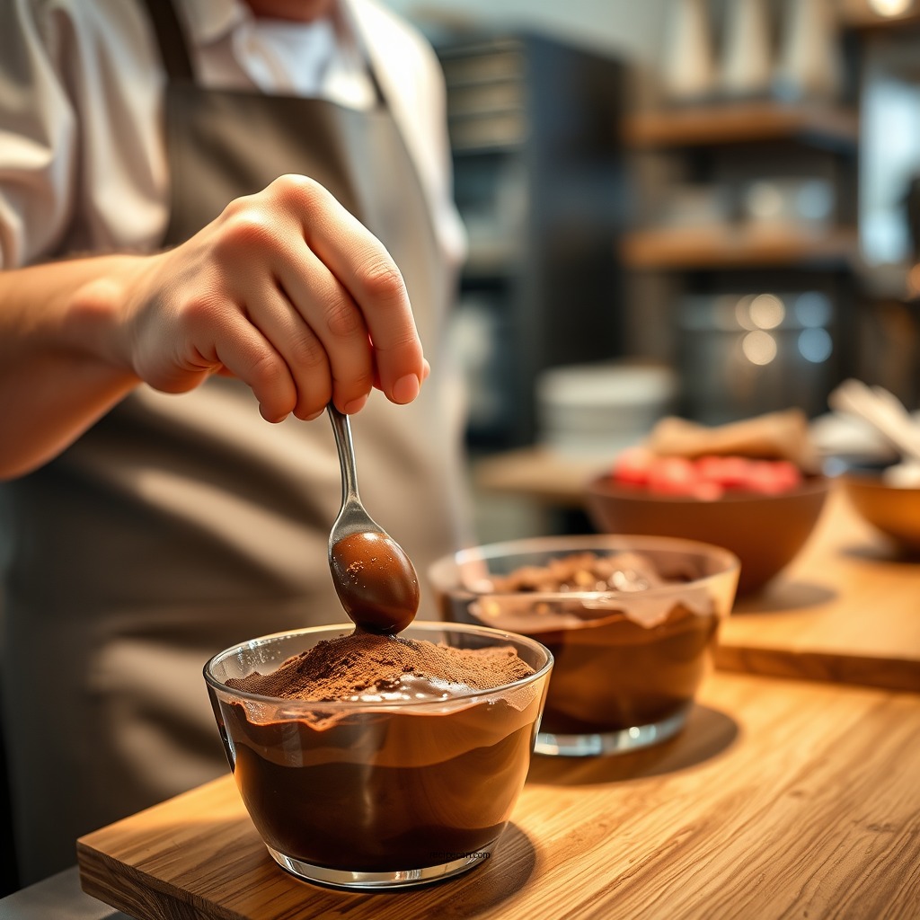 Step-by-Step Preparation - recipe for easy chocolate mousse