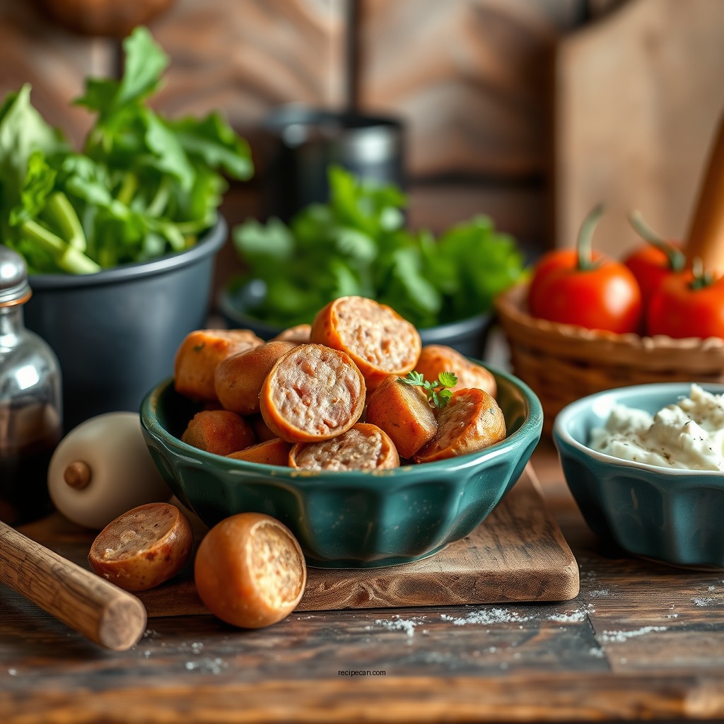 Ingredients Needed - recipe for egg and sausage pie in ww2