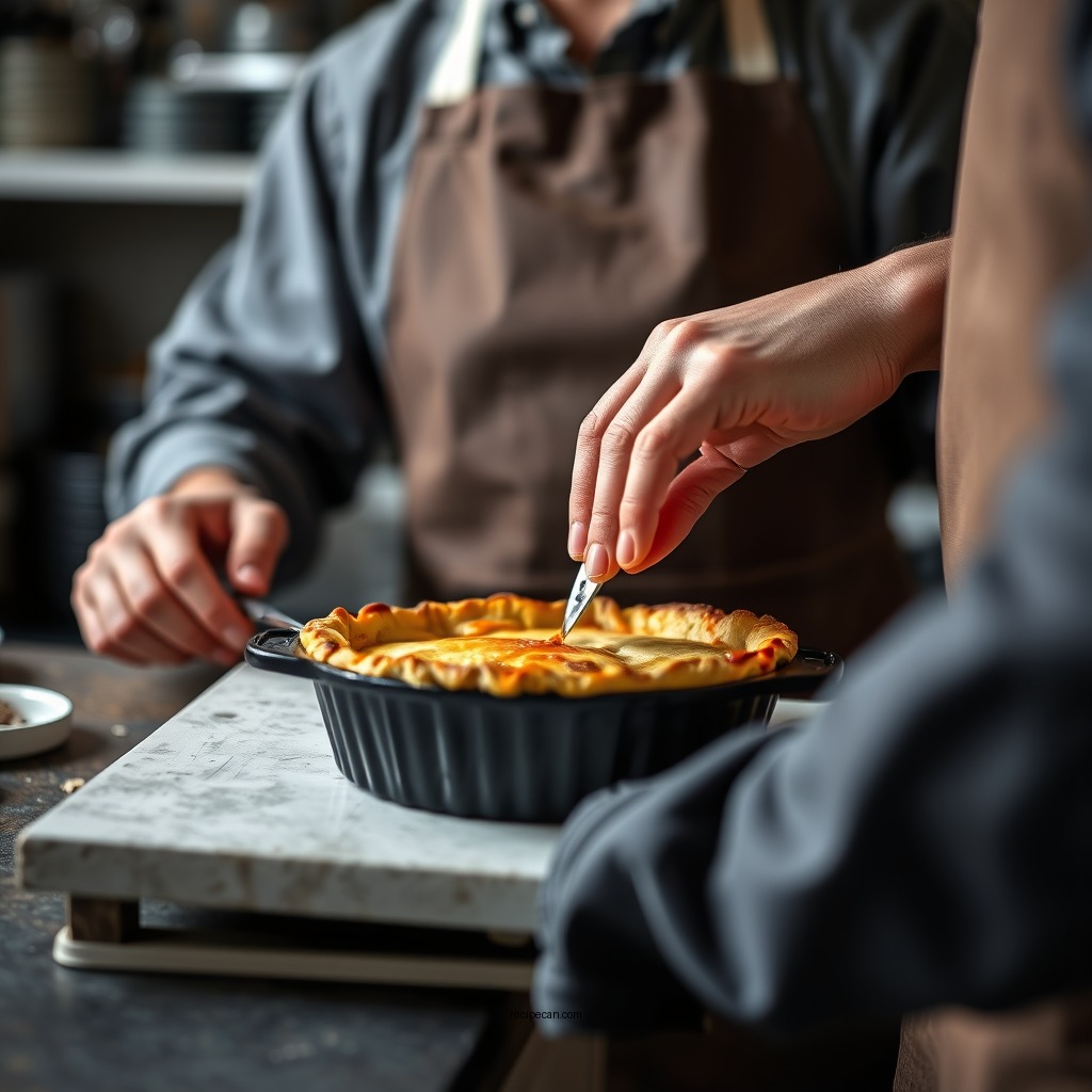 Preparation Steps - recipe for egg and sausage pie in ww2