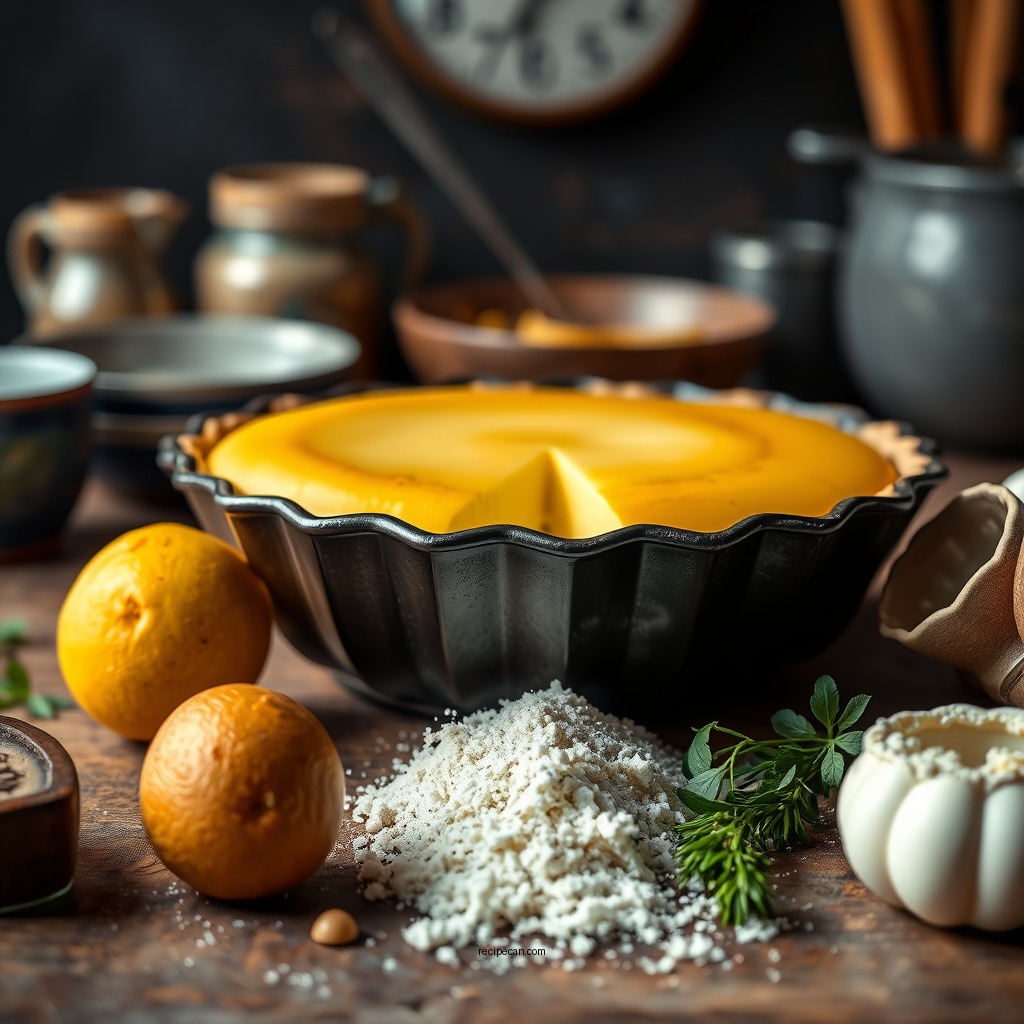 Ingredients for Egg Custard Pie - recipe for egg custard pie