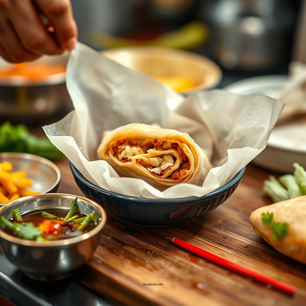 Preparing the Filling - recipe for egg rolls
