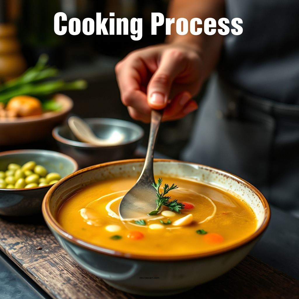 Cooking Process - recipe for fava bean soup