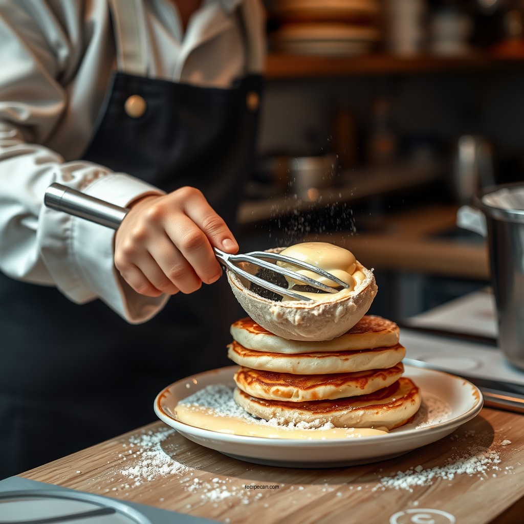 Preparing the Batter - recipe for fluffy pancakes