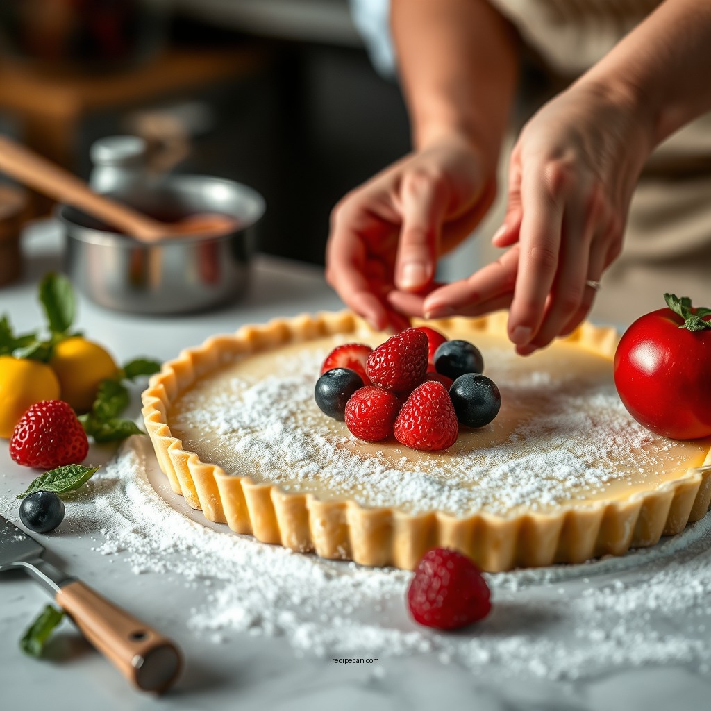 Preparing the Tart Crust - recipe for fruit tart