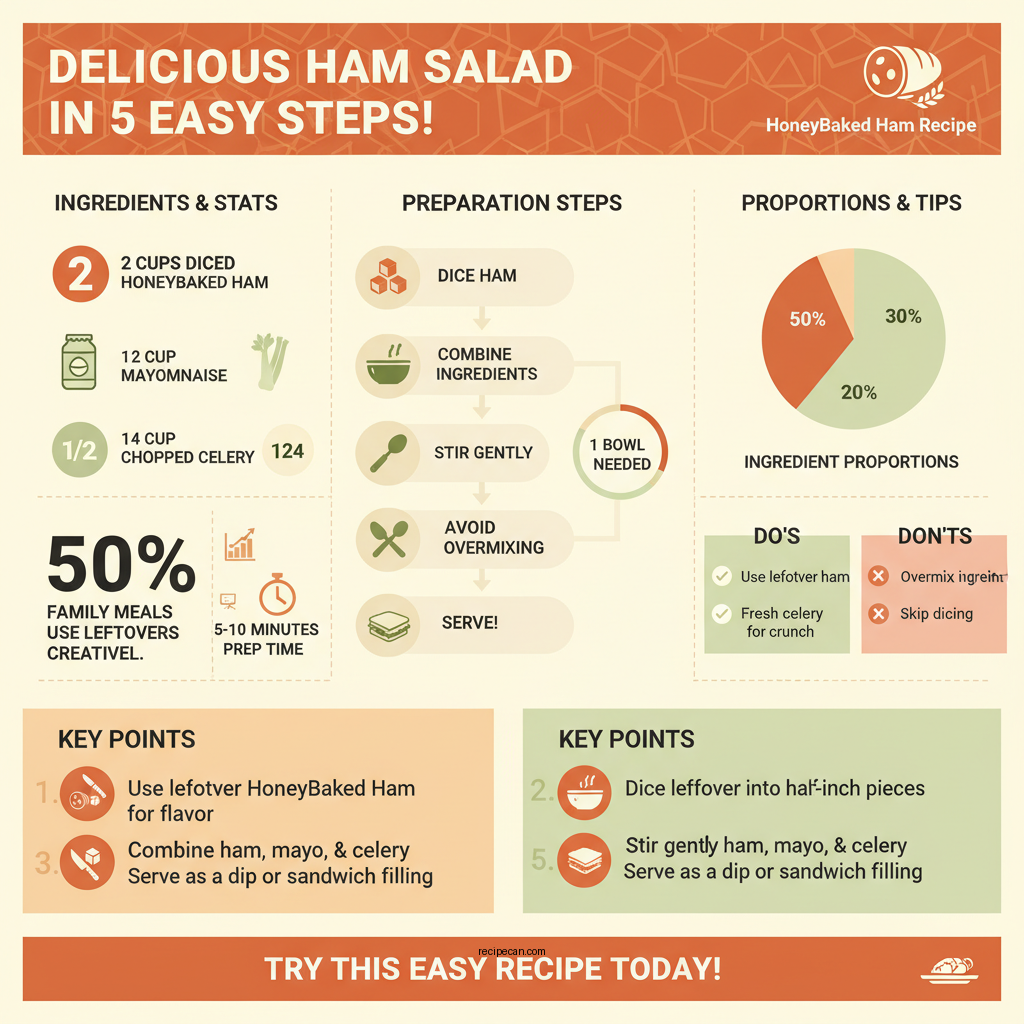 recipe for ham salad from honeybaked ham - Data Infographic and Statistics