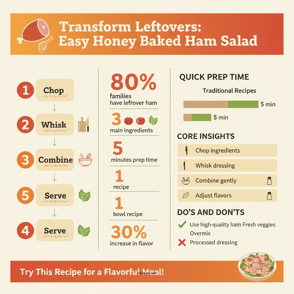 recipe for honey baked ham salad - Data Infographic and Statistics
