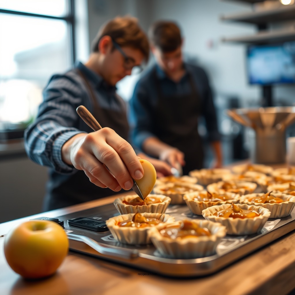 Preparing the Apple Filling - recipe for individual apple tarts