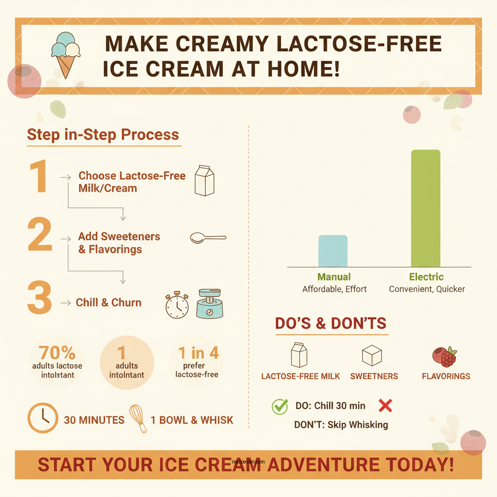 recipe for lactose free ice cream - Data Infographic and Statistics