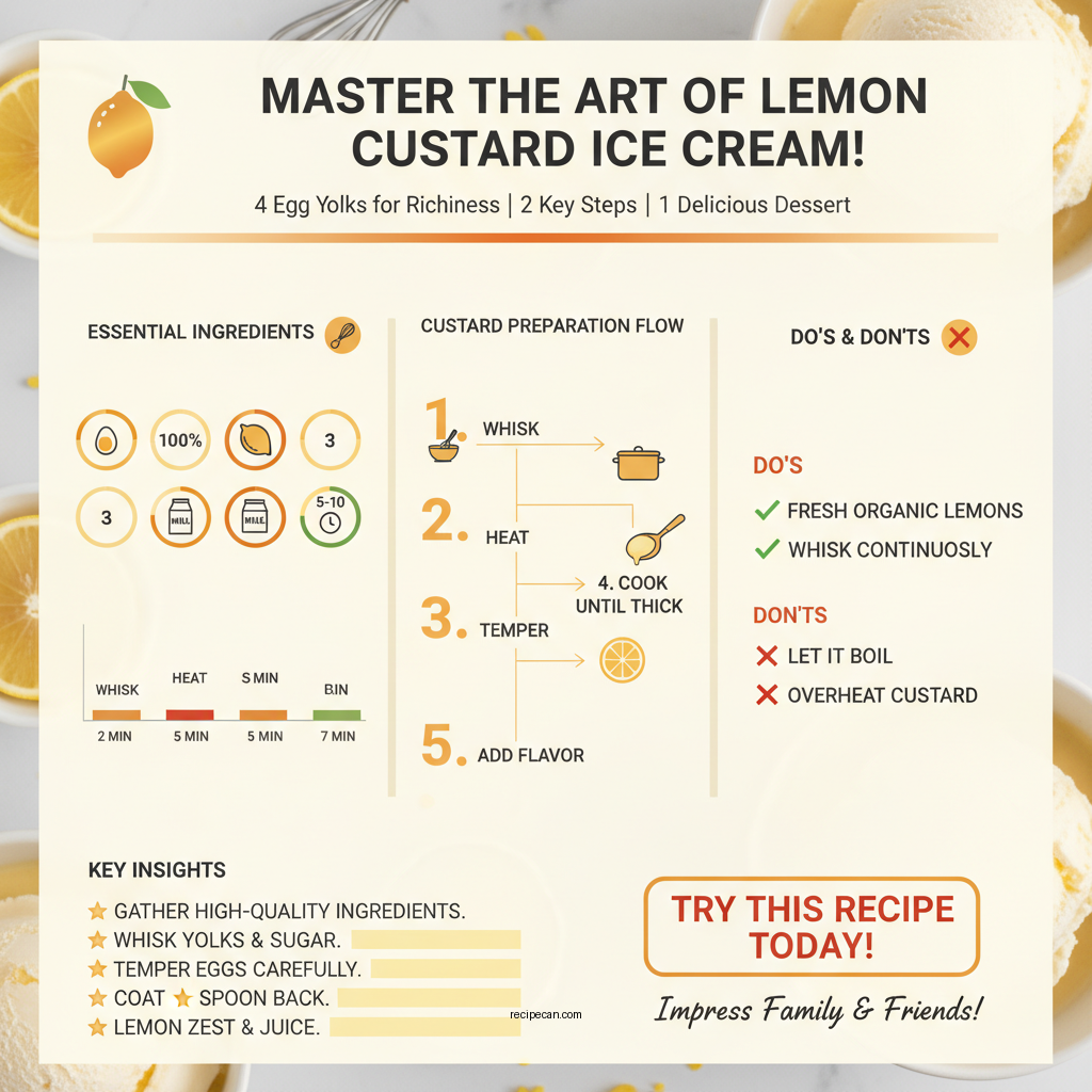 recipe for lemon custard ice cream - Data Infographic and Statistics