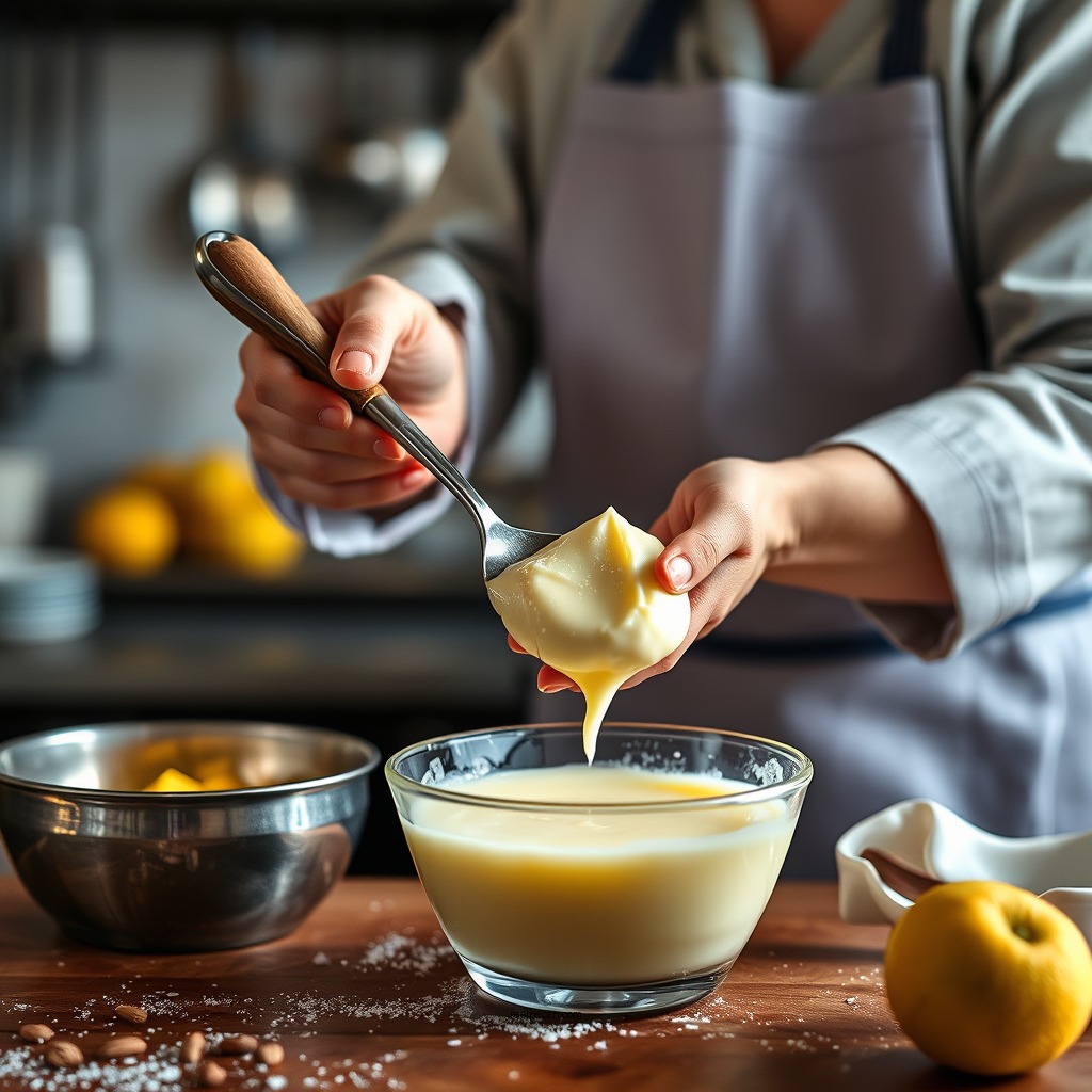 Preparing the Custard Base - recipe for lemon custard ice cream