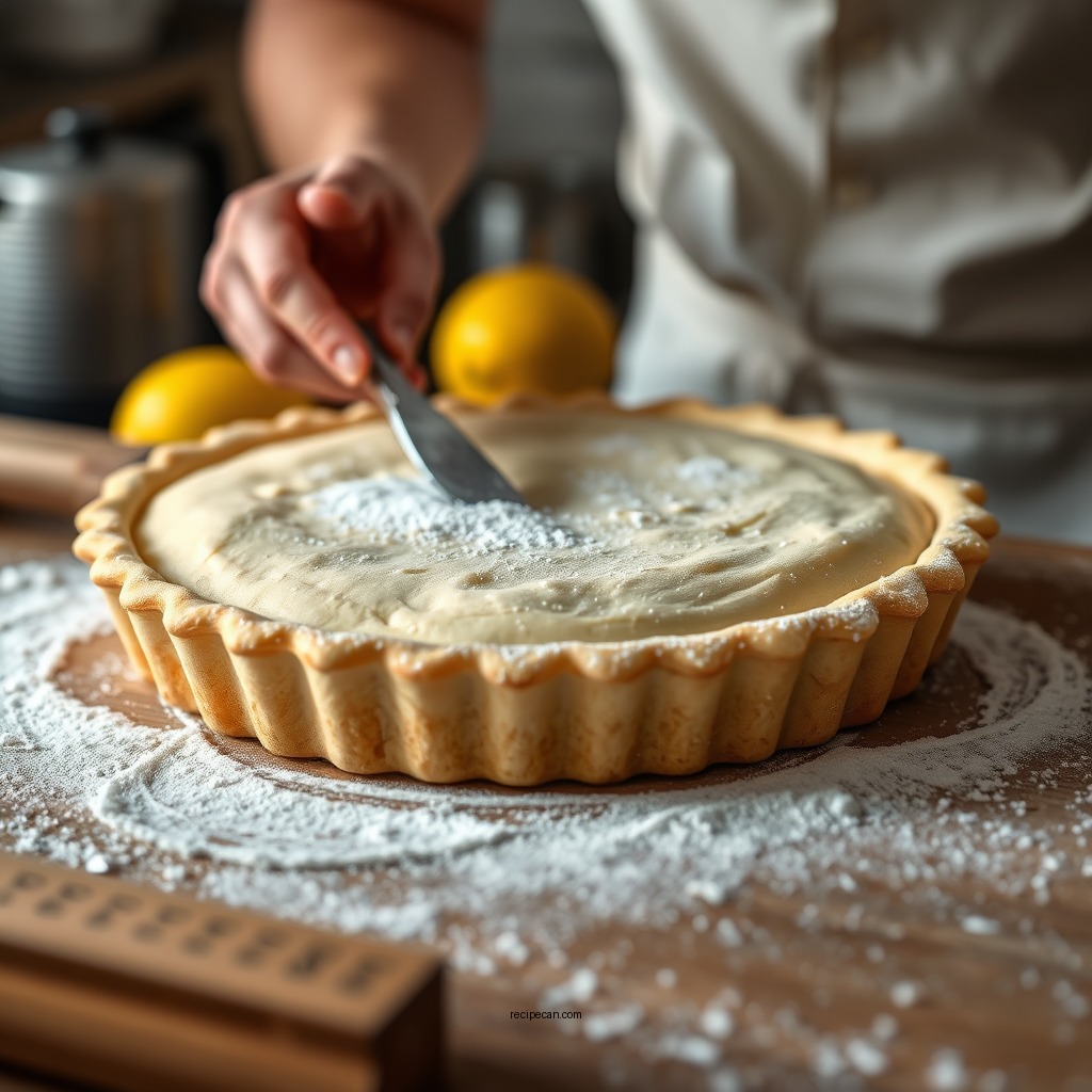 Preparing the Crust - recipe for lemon pie