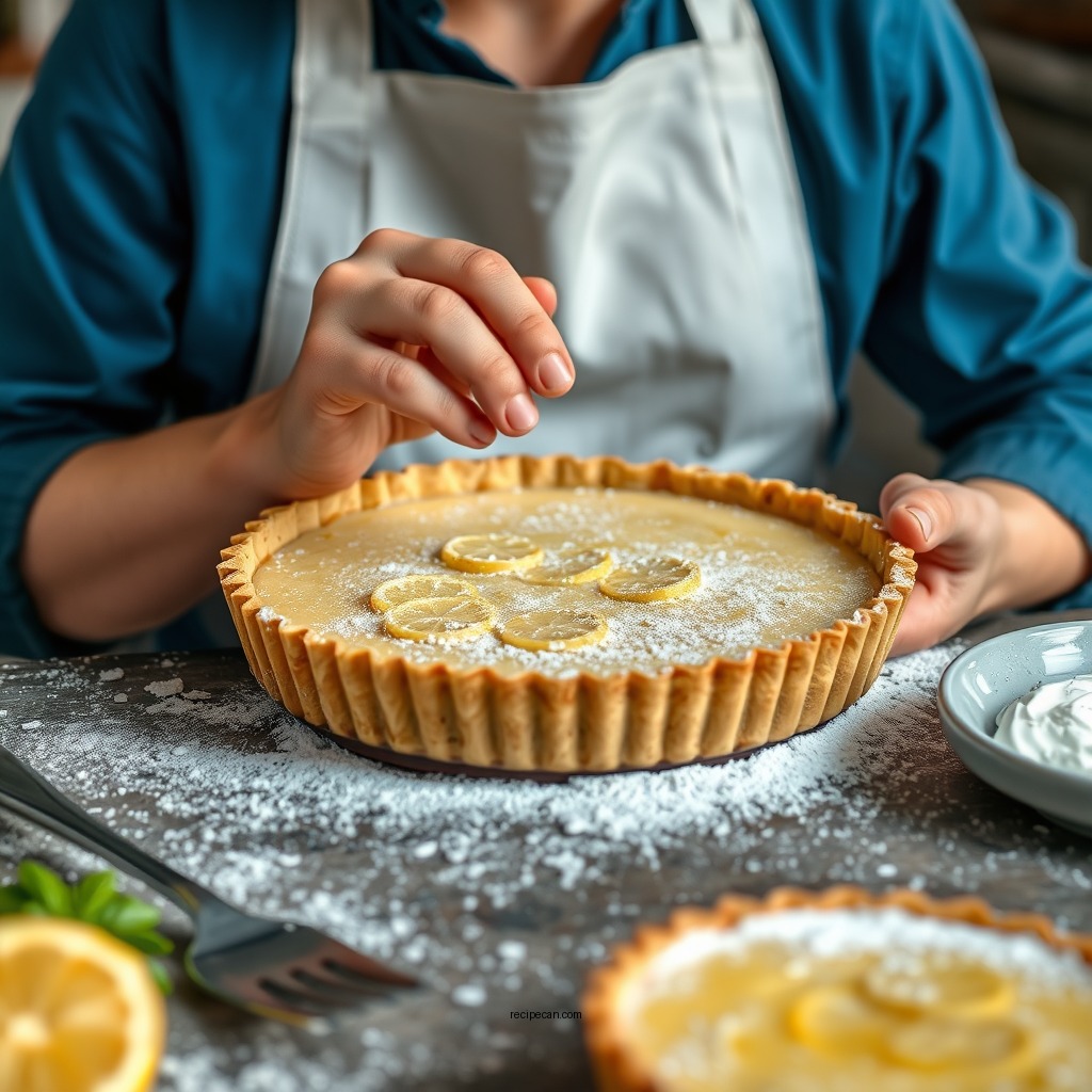 Preparing the Crust - recipe for lemon tart