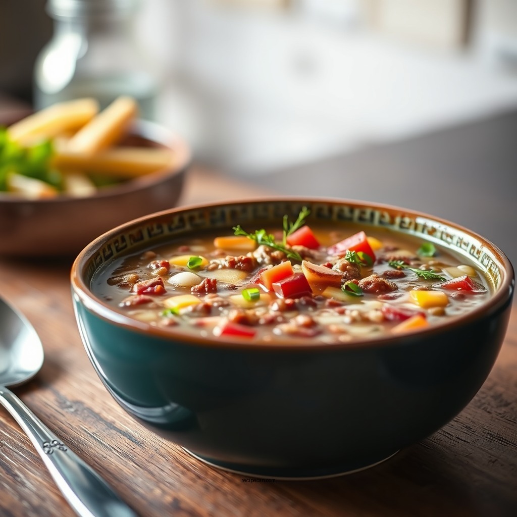 Cooking Instructions - recipe for lentil and bacon soup