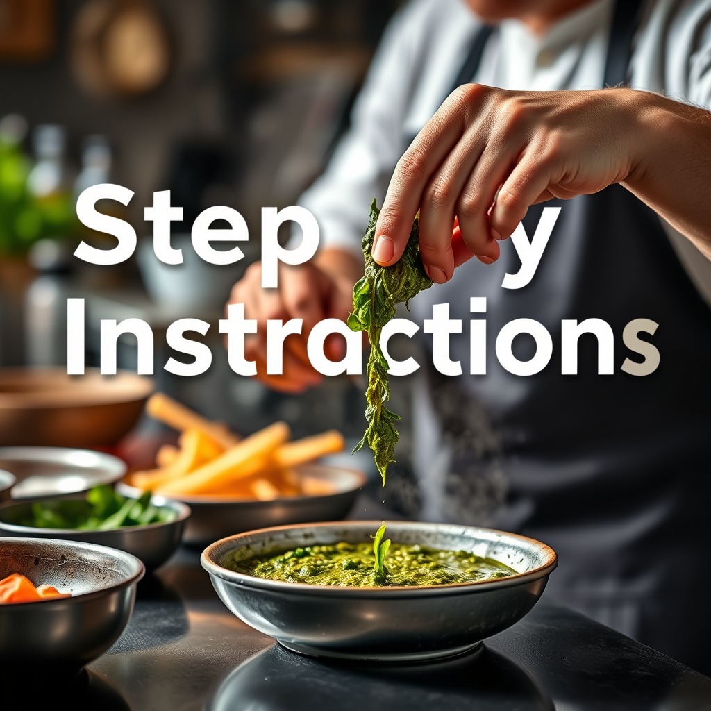 Step-by-Step Instructions - recipe for making pesto sauce