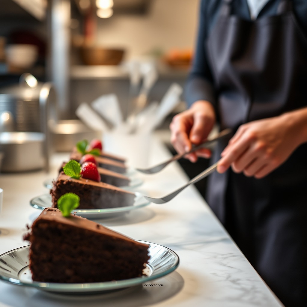 Preparing the Chocolate Cake - recipe for olive garden black tie mousse cake