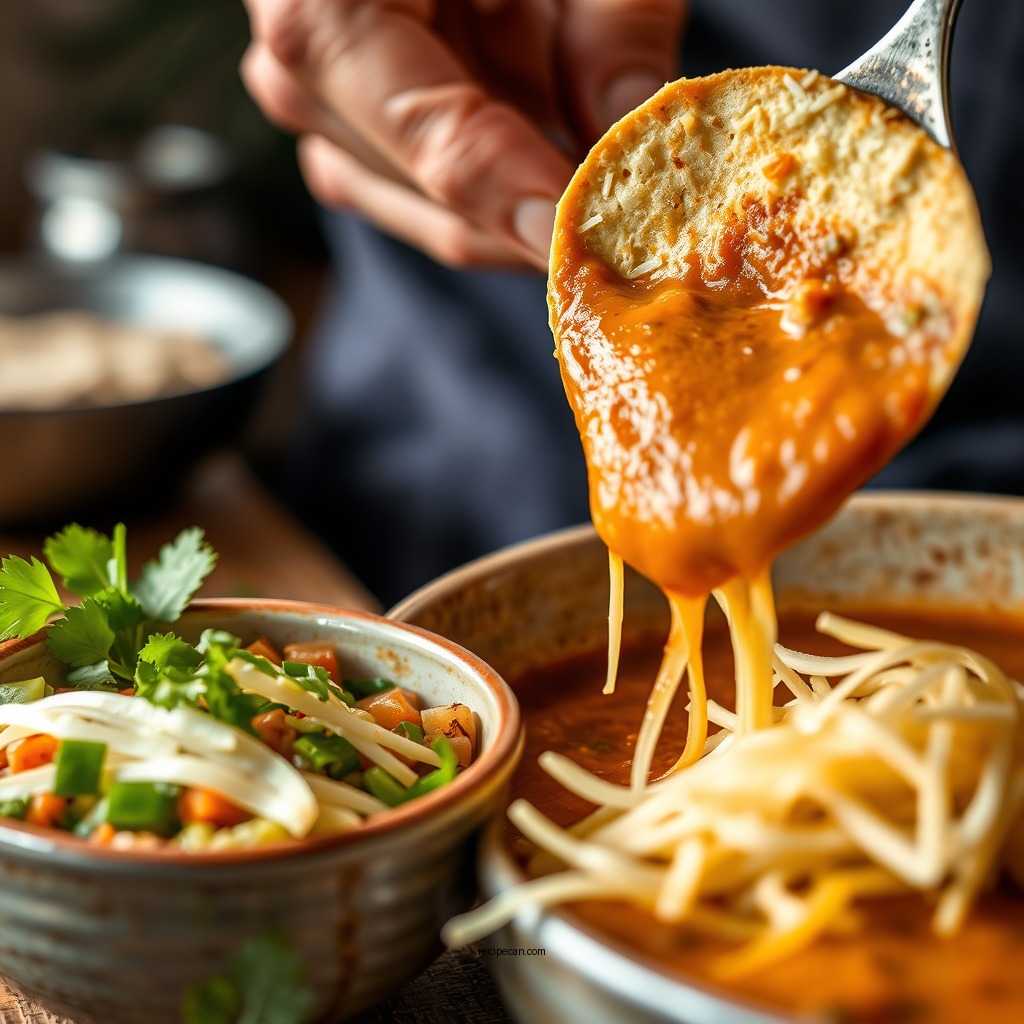 Making the Soup Base - recipe for on the border chicken tortilla soup