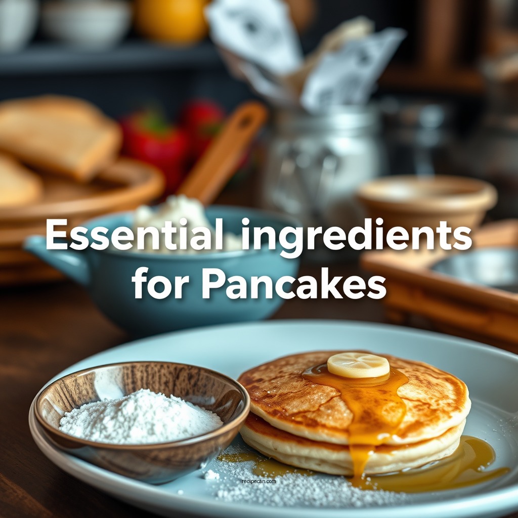 Essential Ingredients for Pancakes - recipe for pancakes from scratch